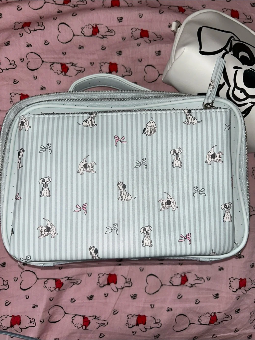 101 Dalmatian White Clear Vinyl Travel Pouch